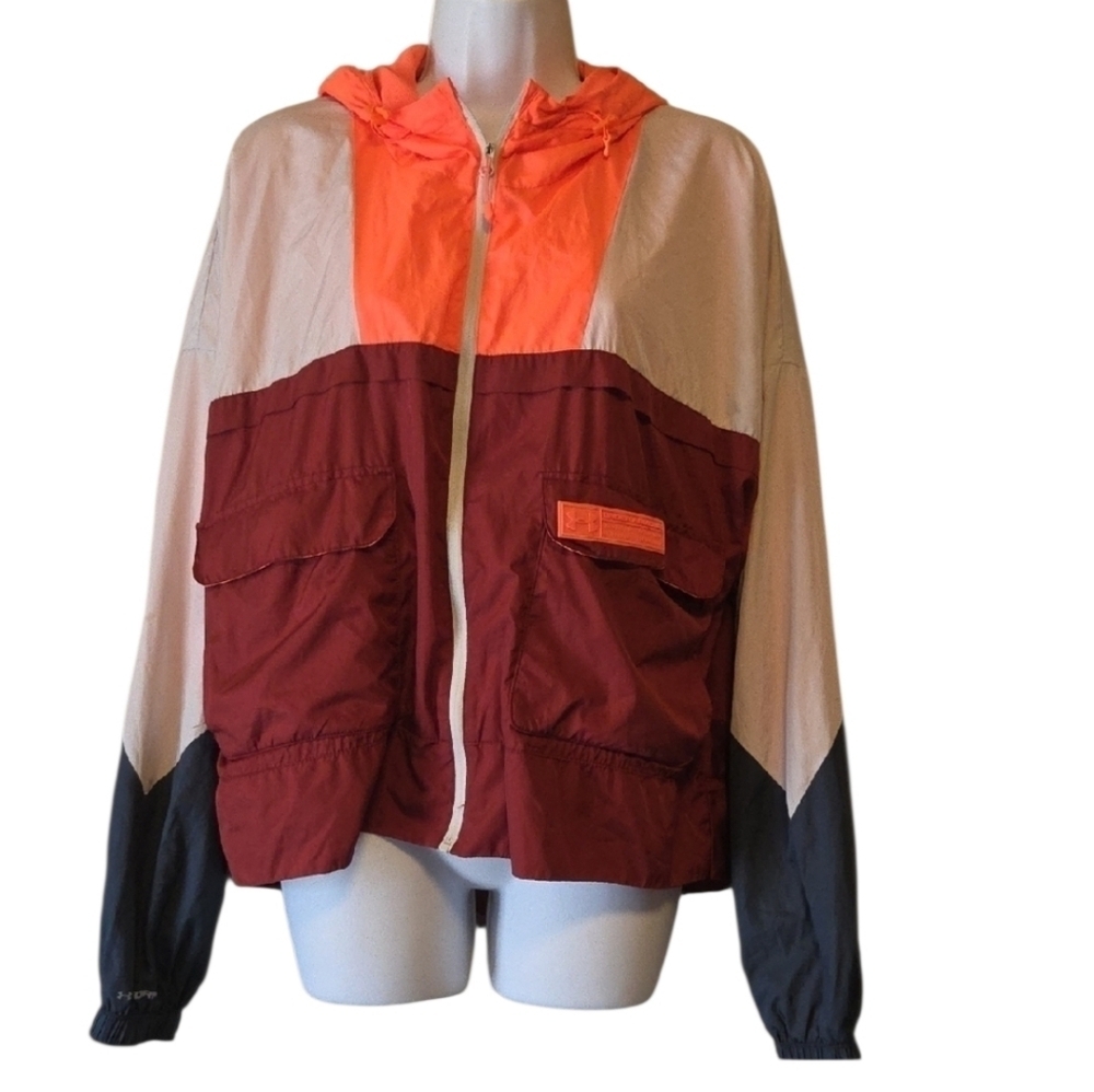 Under Armour Colorblock Jacket - Orange, Red, Gray - Picture 4 of 4